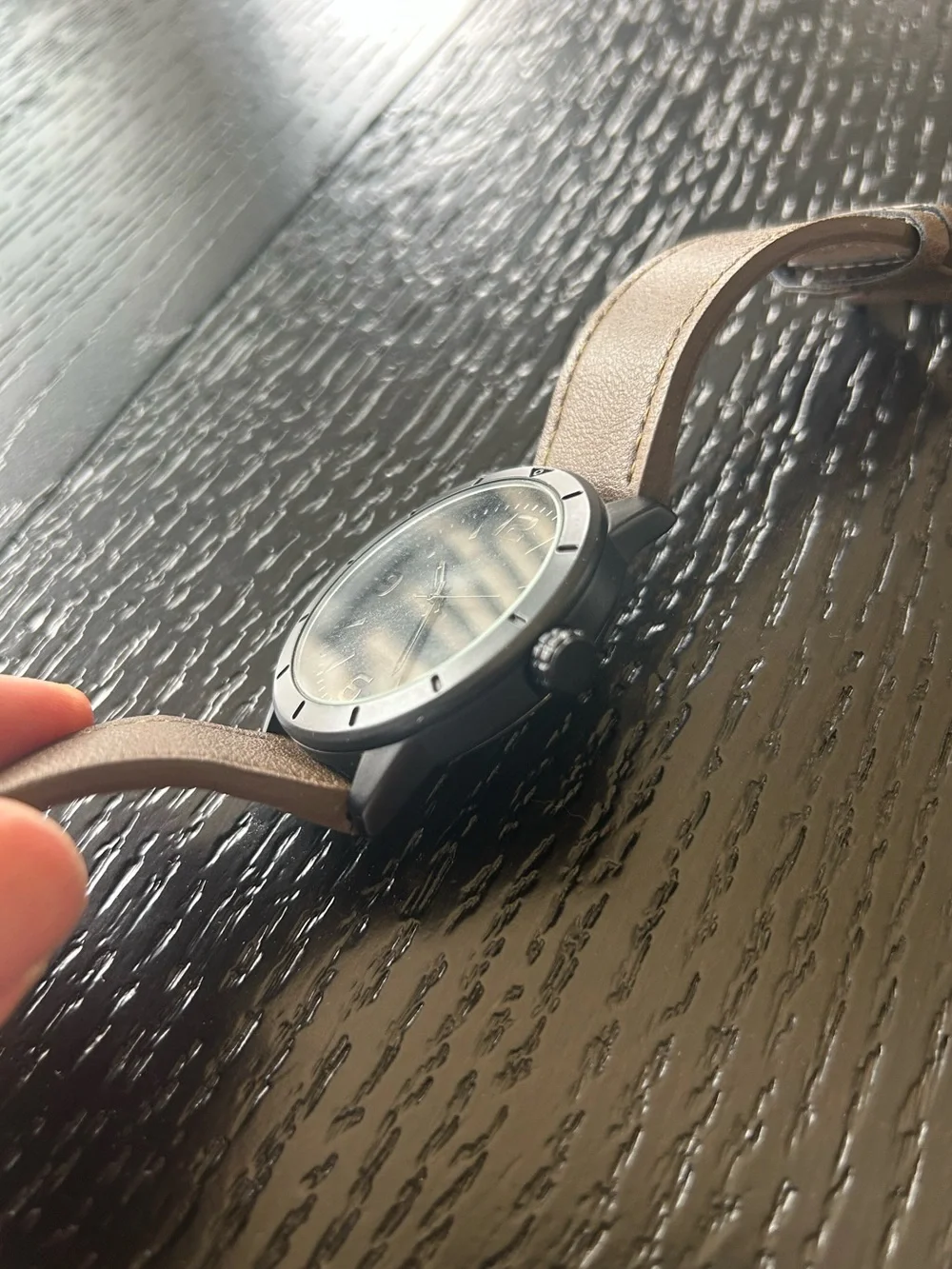 Watch with Leather Strap